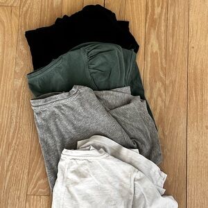 J. Crew Factory Short Sleeve Tees - Black, Green, Gray, White